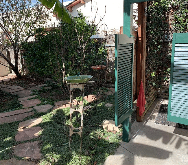 north garden & outdoor shower
