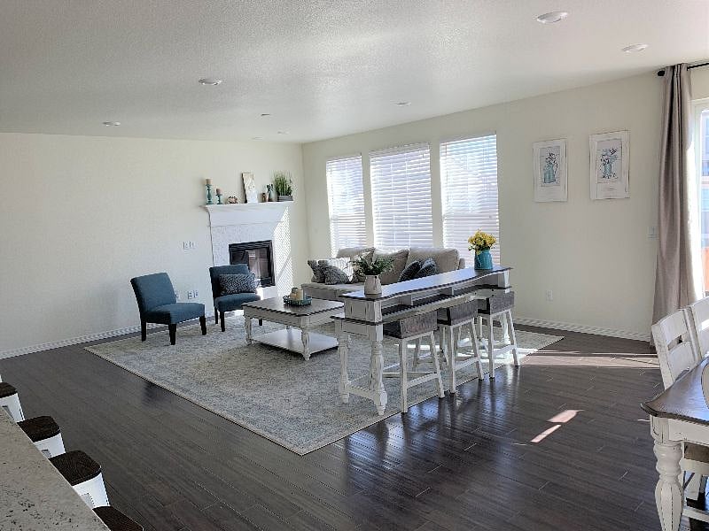 Main floor great room - living room. 
