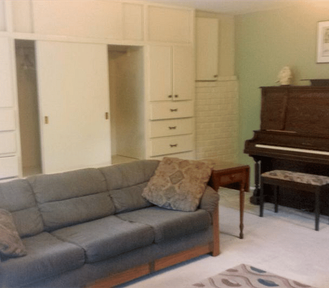 Lots of storage area as well as a comfortable couch.