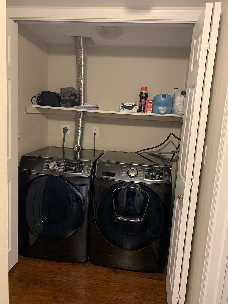 Front loading washer and dryer