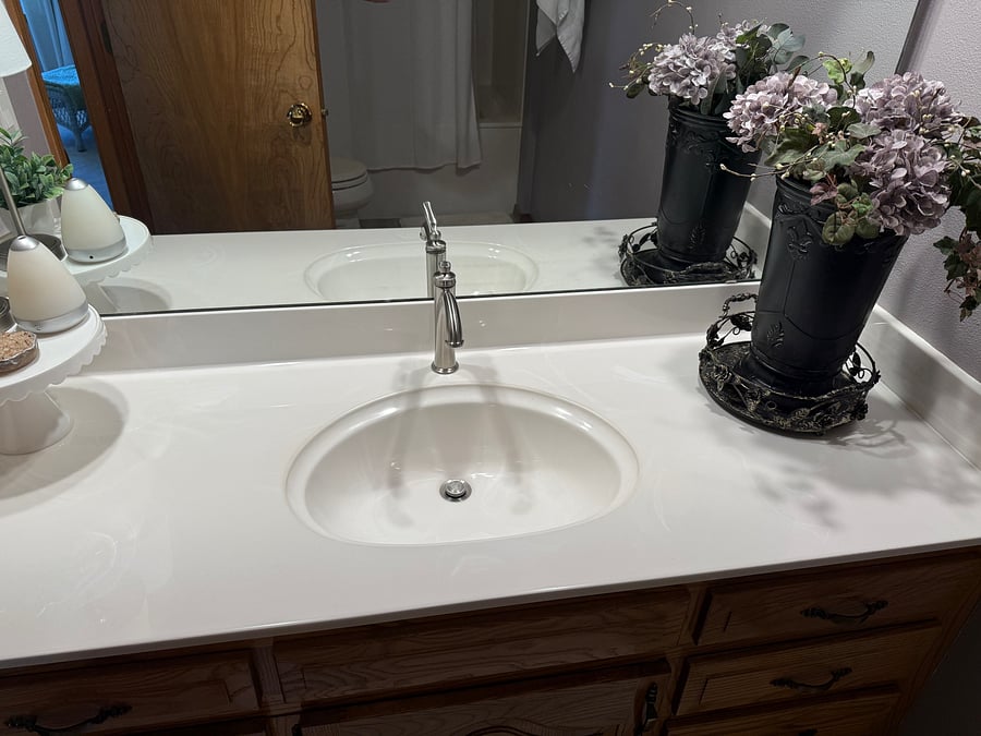 Shared bathroom-large vanity.