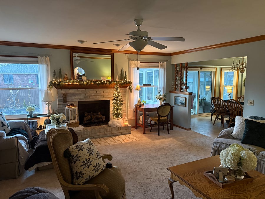 Living room in the winter!