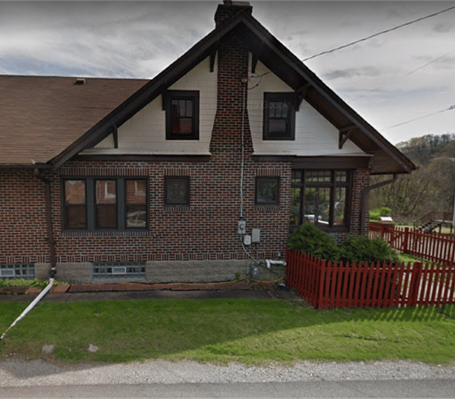Side view of the home