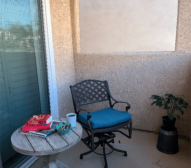 Private balcony.