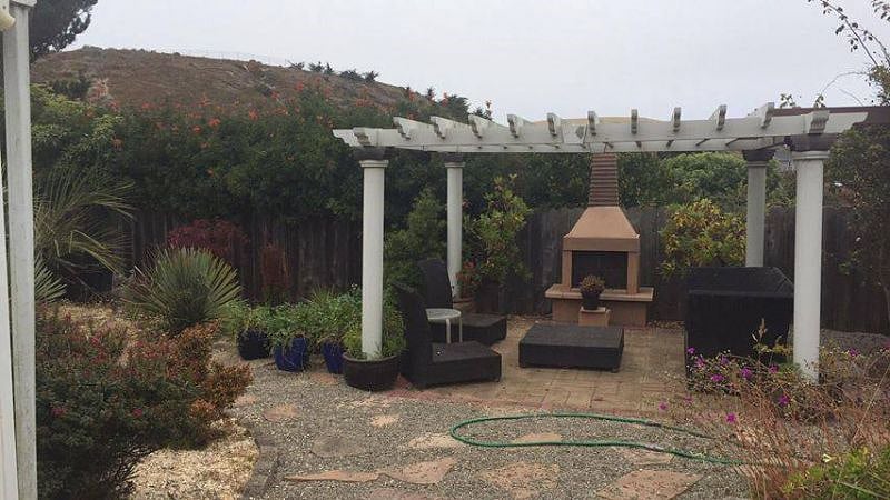 community outdoor space. Working fireplace. There is a hot tub also (not pictured)