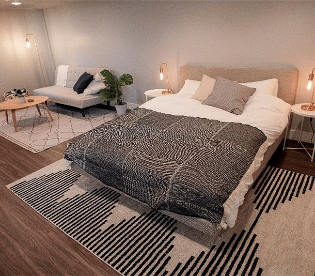 Charming bedroom with queen size bed