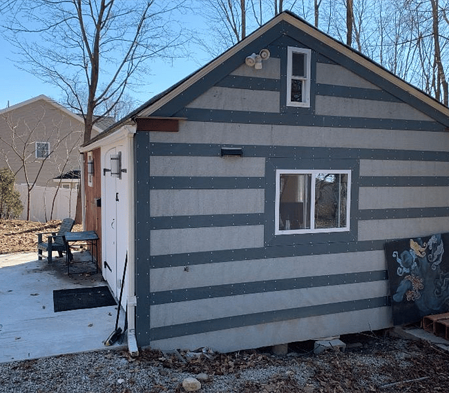 North side of tiny house.