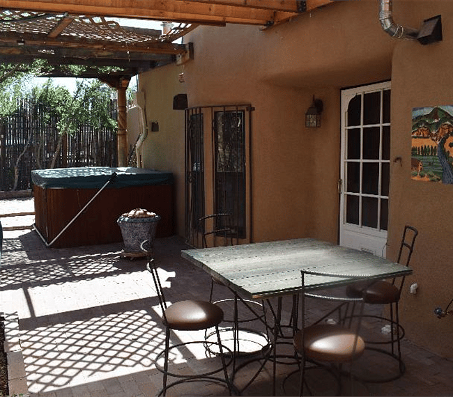 Spacious back-yard with sitting area
