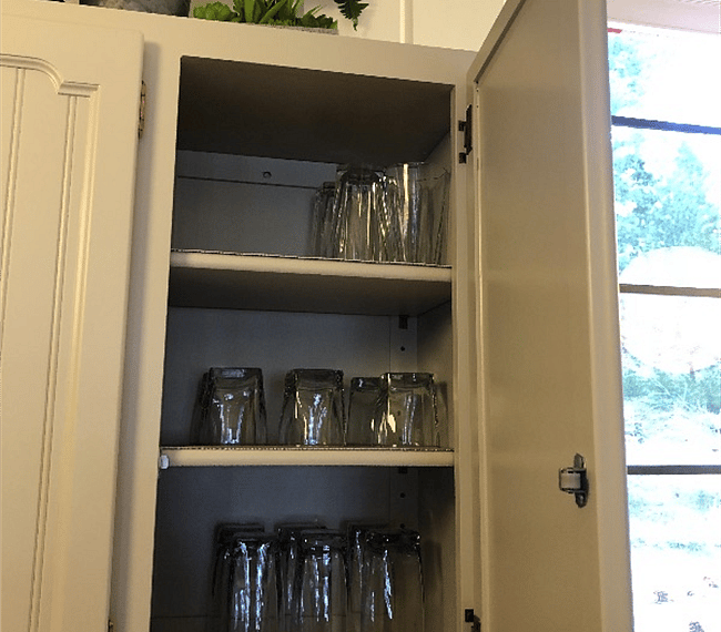 Cabinets area well equipped
