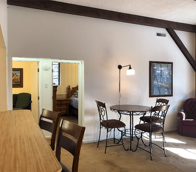 Eating area with table