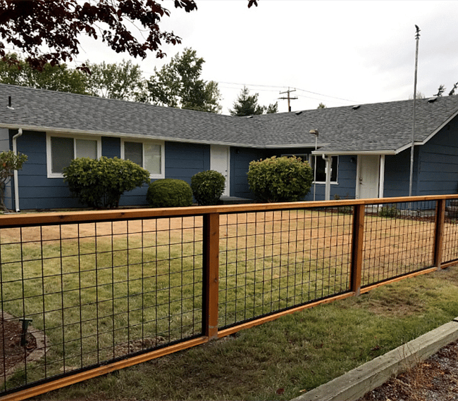 Front Yard and House with New Fence