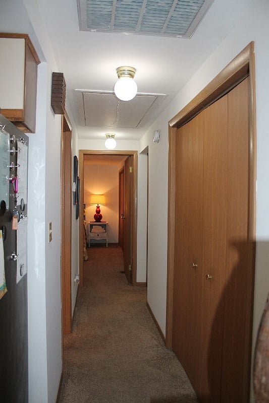 Hall view from Kitchen to Bedrooms and Baths