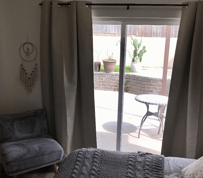 In the masters bedroom you have direct access to the patio-balcony