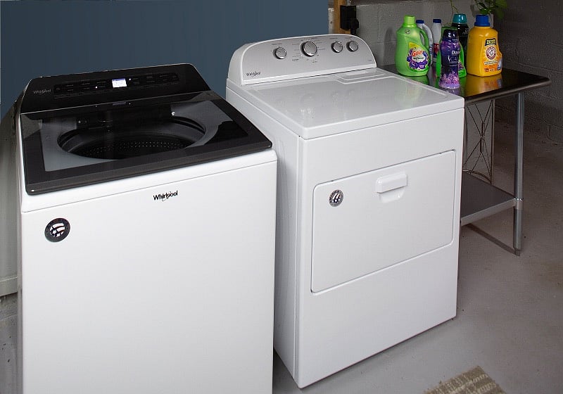 Private laundry room a few feet from the cottage door.