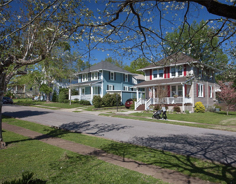 View from the front porch of the main house.
