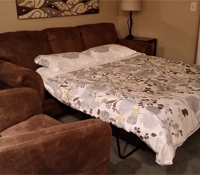 Living Room sofa Bed with memory foam topper
