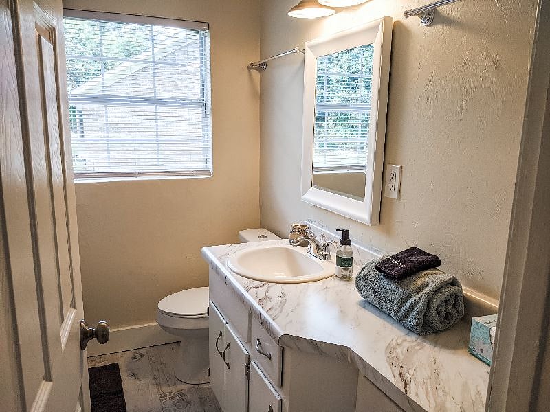 One full bathroom