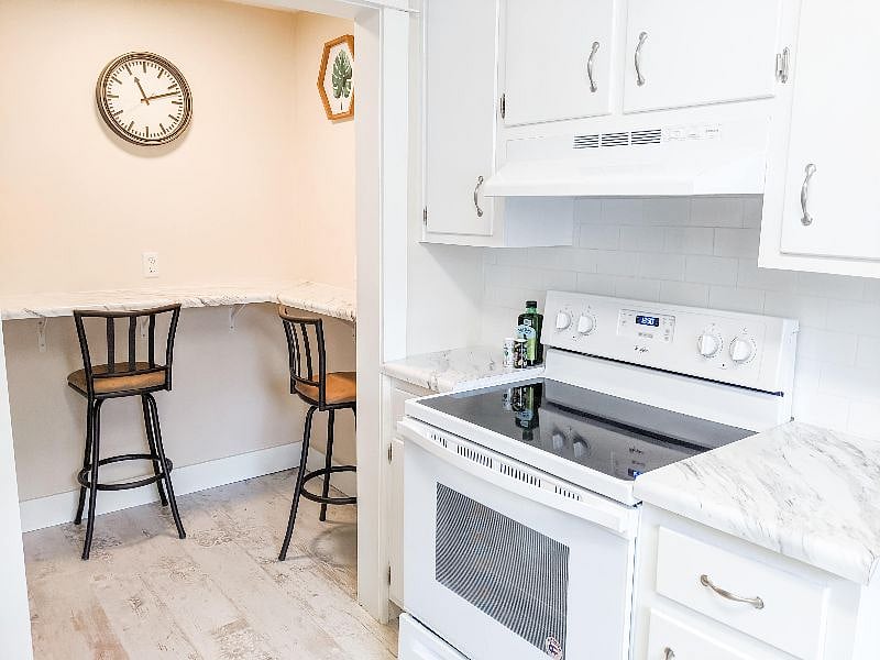 Space for two people to work or eat here.