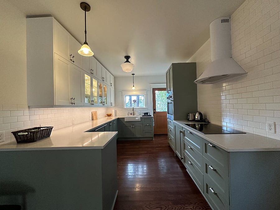 Kitchen facing back