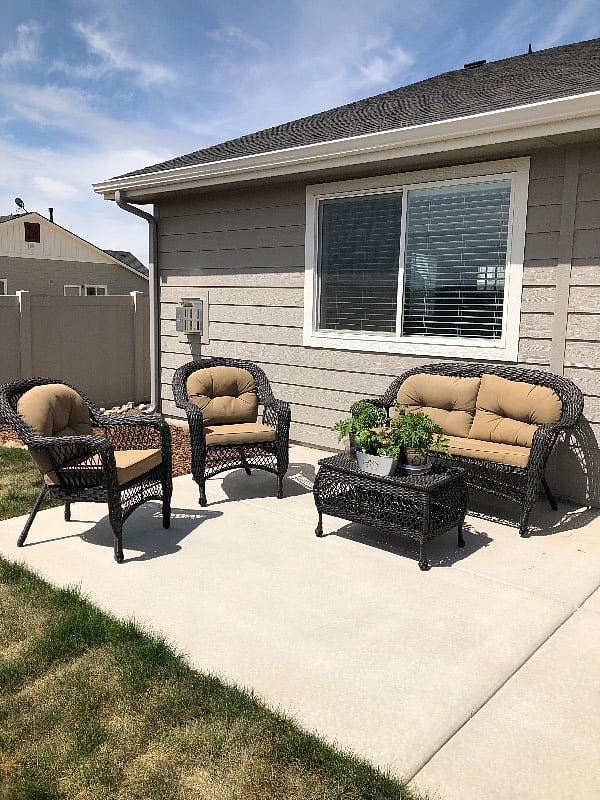 Outside sitting area