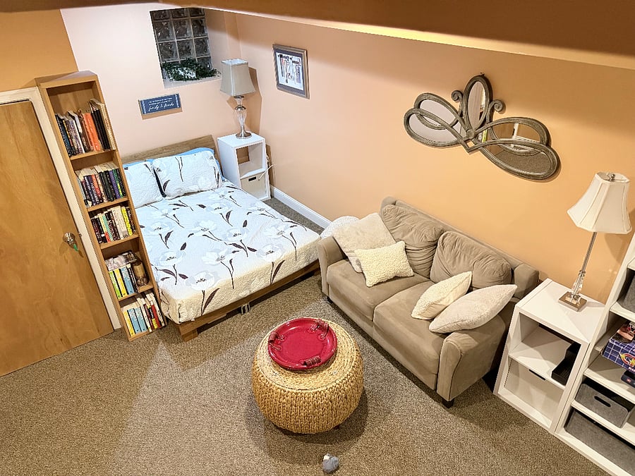 Basement sleeping area