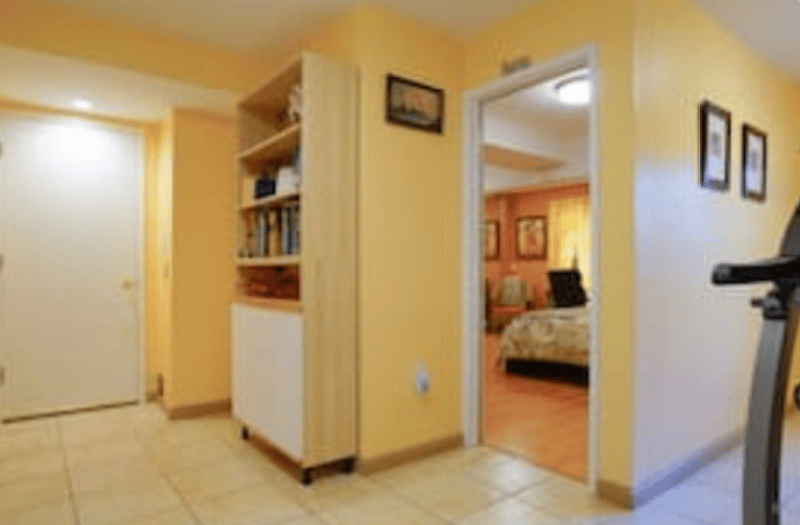 Room entrance, right next to the gym area