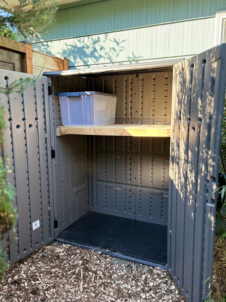 Your own locking 4'5" x 2'8" storage shed