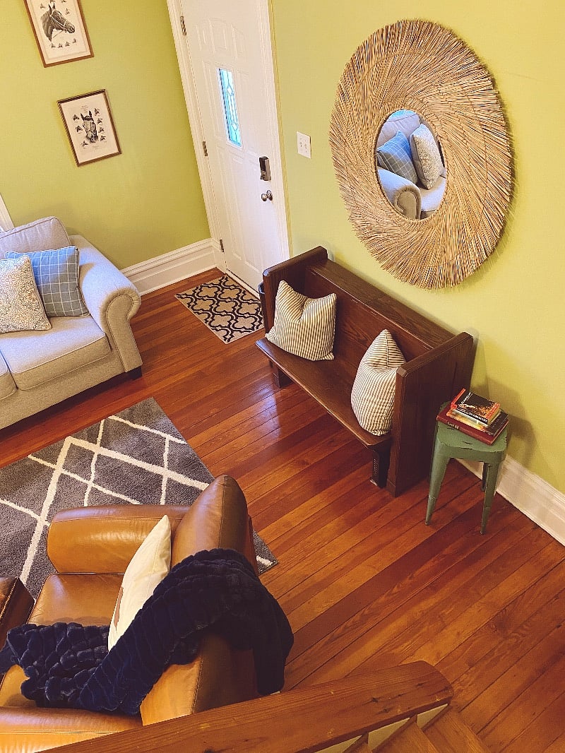 View of Living Room from Stairs