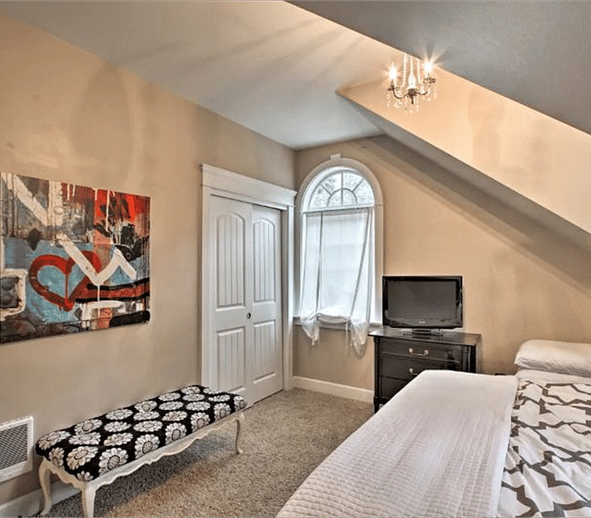 Each room offers its own eclectic artwork.
