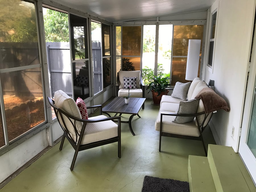 Very comfortable screened porch.