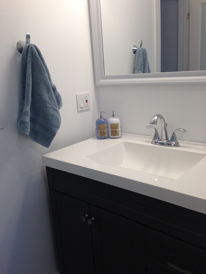 Large vanity sink.