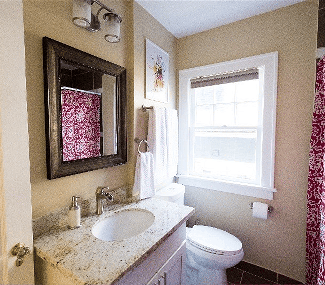 Bright bathroom.