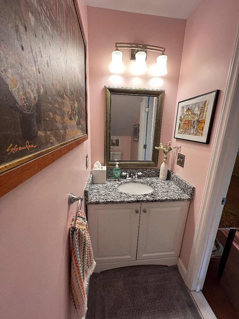 first floor half bathroom
