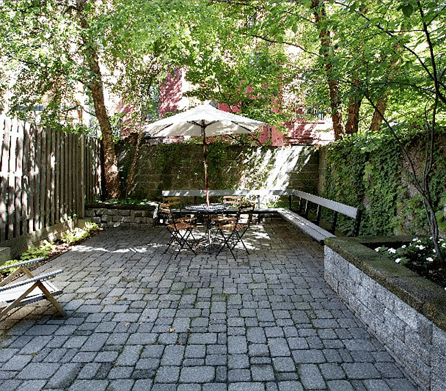 Dine alfresco in the backyard.