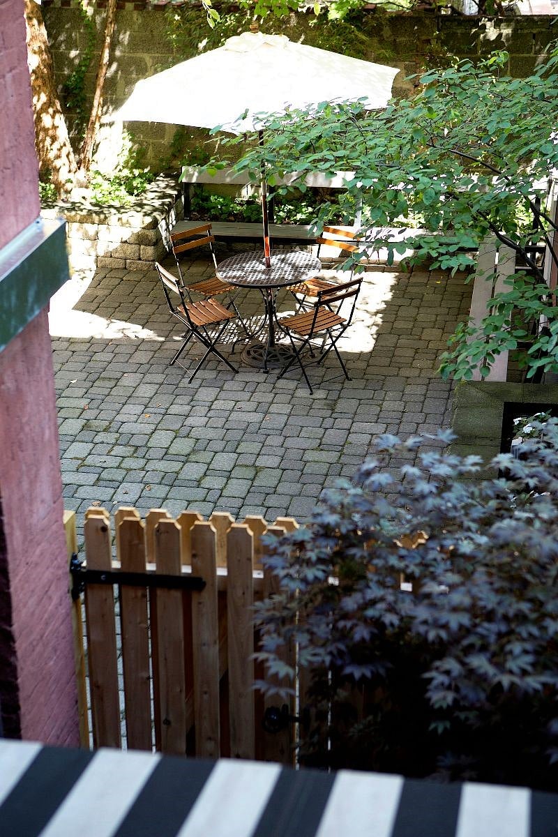 You have full access to garden in the back.