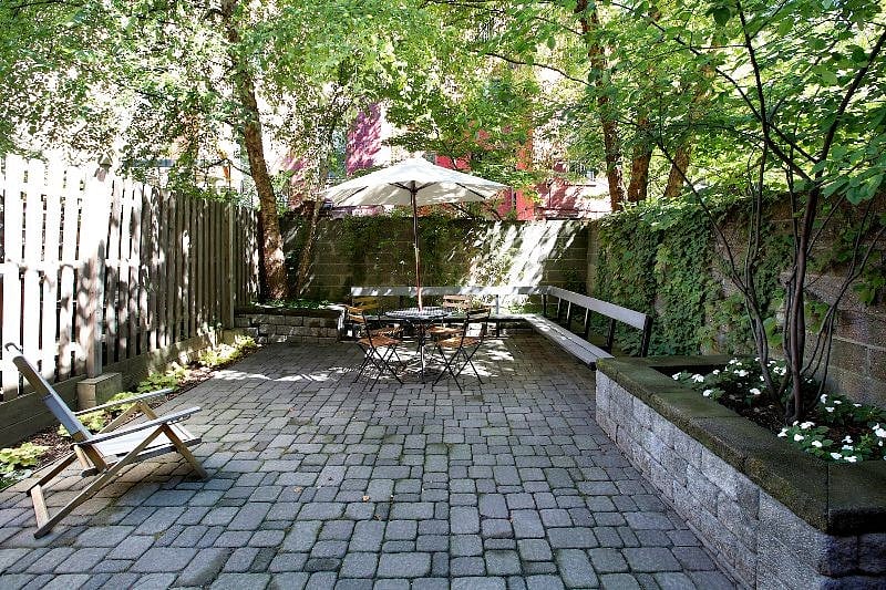 Chill out in the calm backyard.