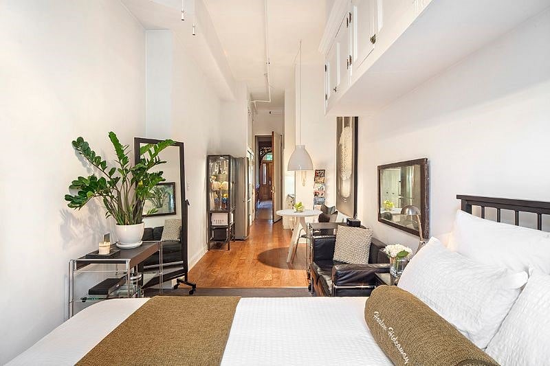 View from bed to entrance.