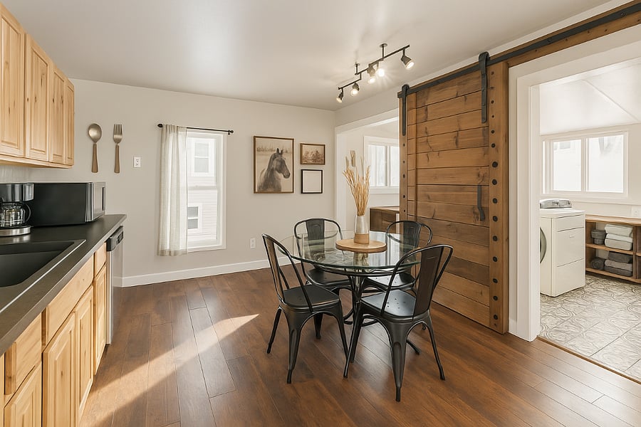 Whether you're dining in or grabbing takeout, this dining area is made for good food and great company