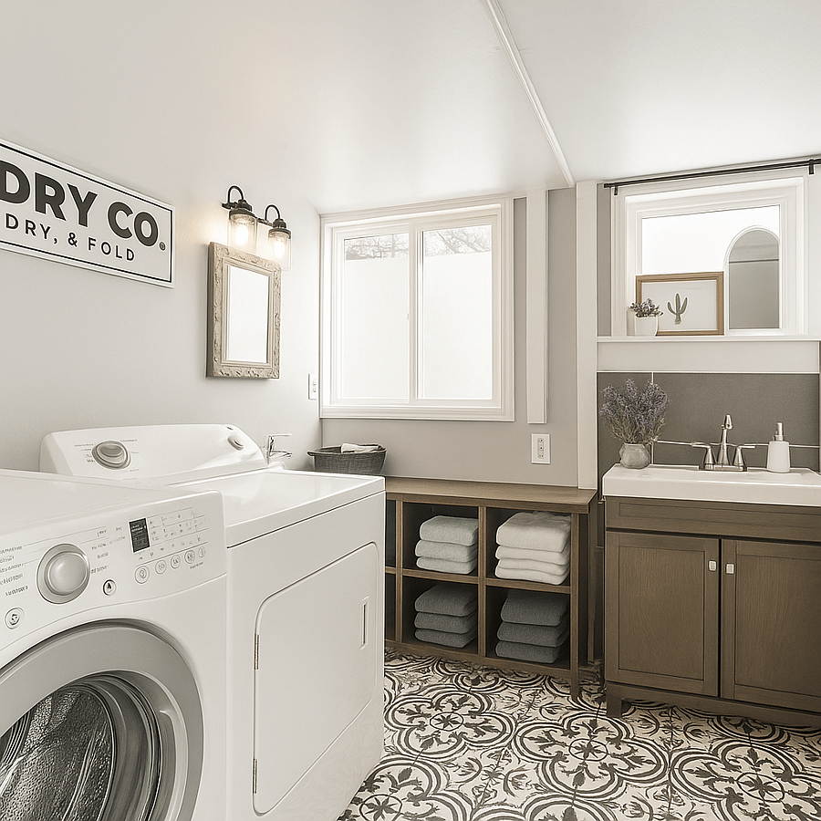 Laundry made easy: a bright and organized space stocked with essentials