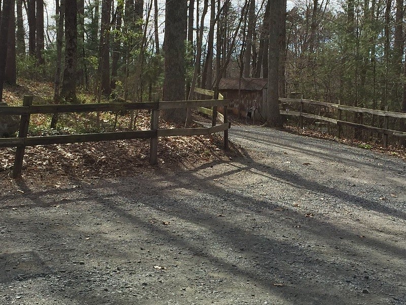 Driveway that leads to the barn/garden. Sometimes we have  a  garden and sometimes not!