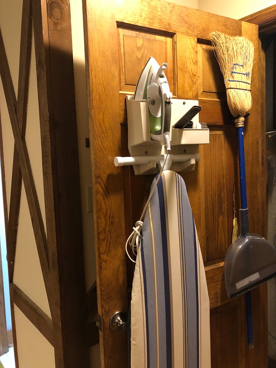 Ironing board, broom, etc 