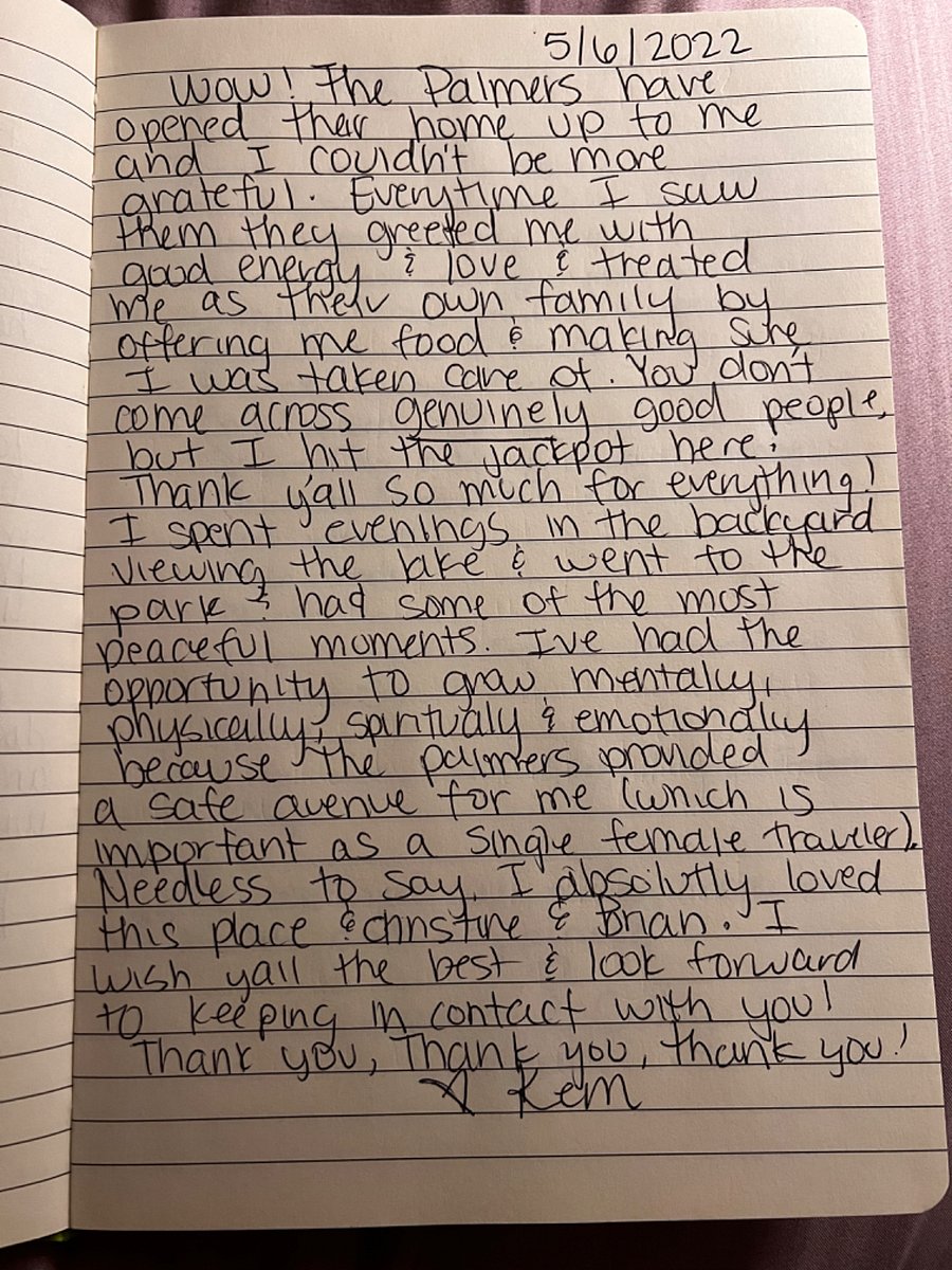 Note from previous tenant