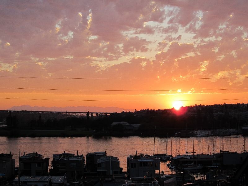 Sunsets are amazing from the Sky Cabin.