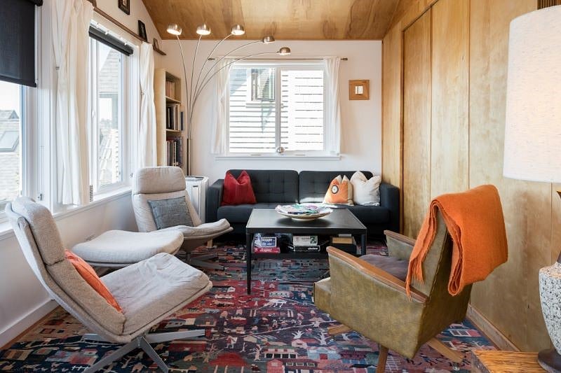 Main living area. NOTE: There is now a gas fireplace in the living area as well as Air Conditioning.