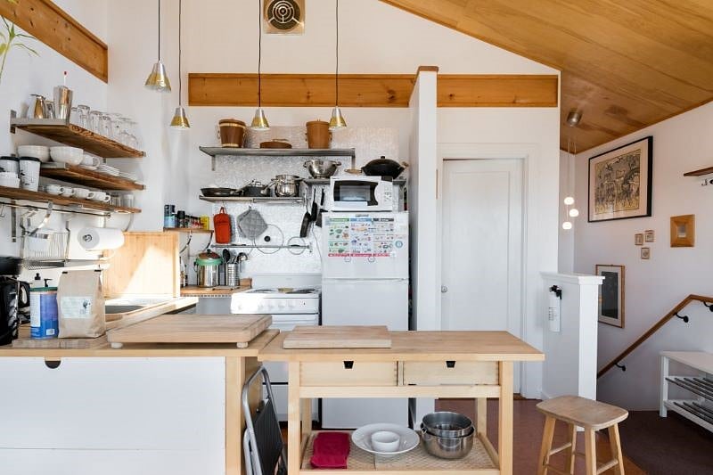 Open kitchen area.