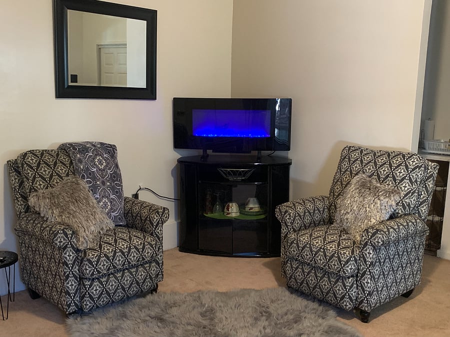Living room/sitting area with dining area
