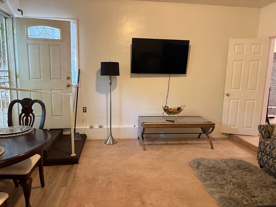 Living room/sitting area with dining area