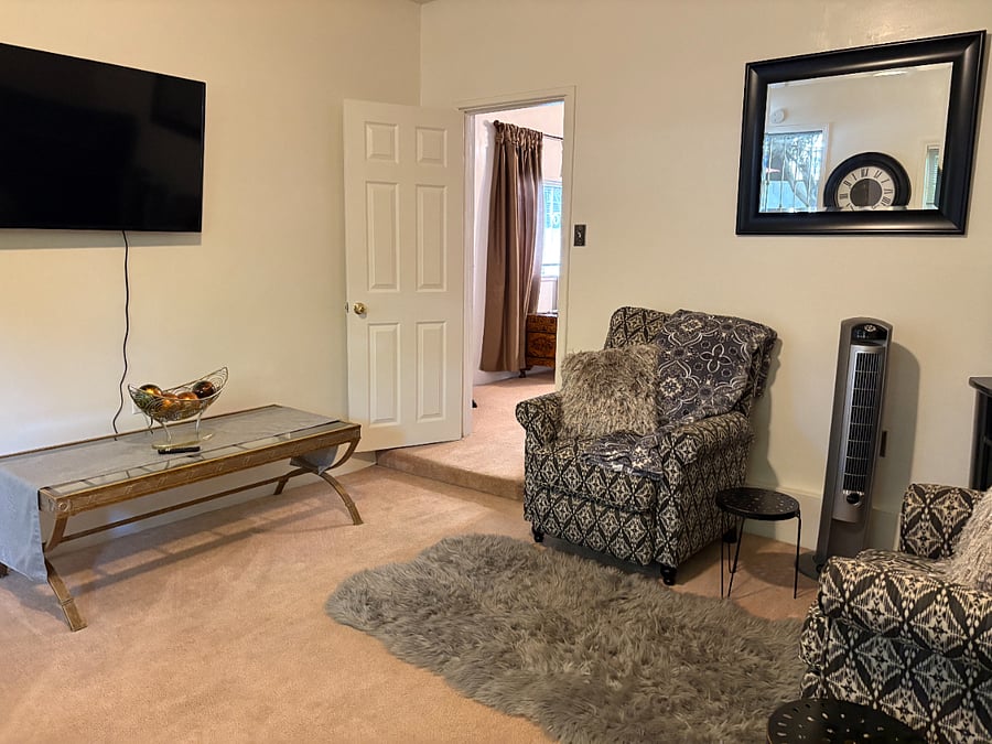 Living room/sitting area with dining area