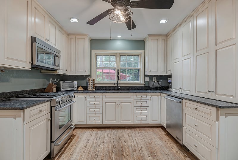 Kitchen view toward back yard