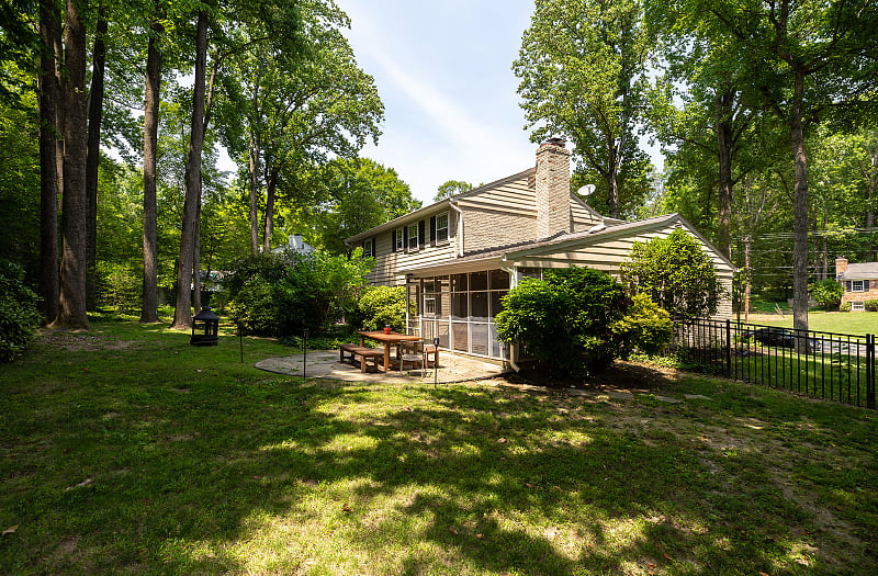 1/4 acre in back yard fenced